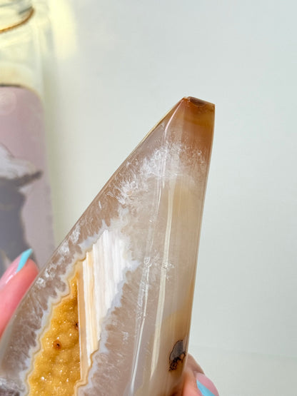 Brazilian Agate Drop With Stand