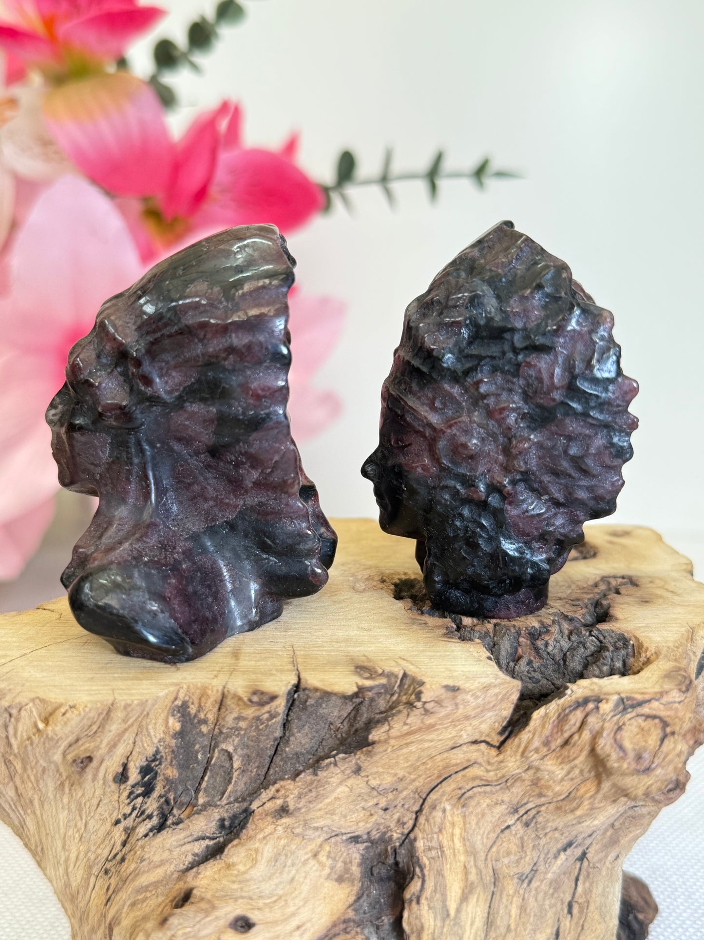 Garnet In Arfvedsonite Indian Man & Woman