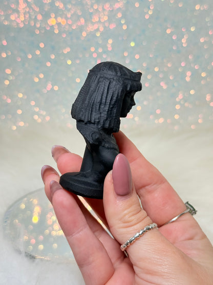 Matte Black Obsidian Cleopatra
