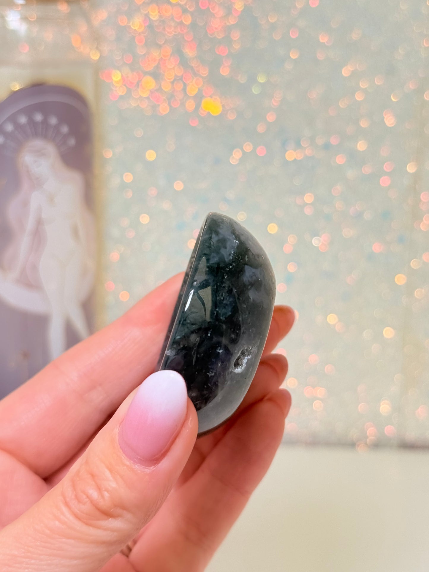 Mini Moss Agate Bowl (E)