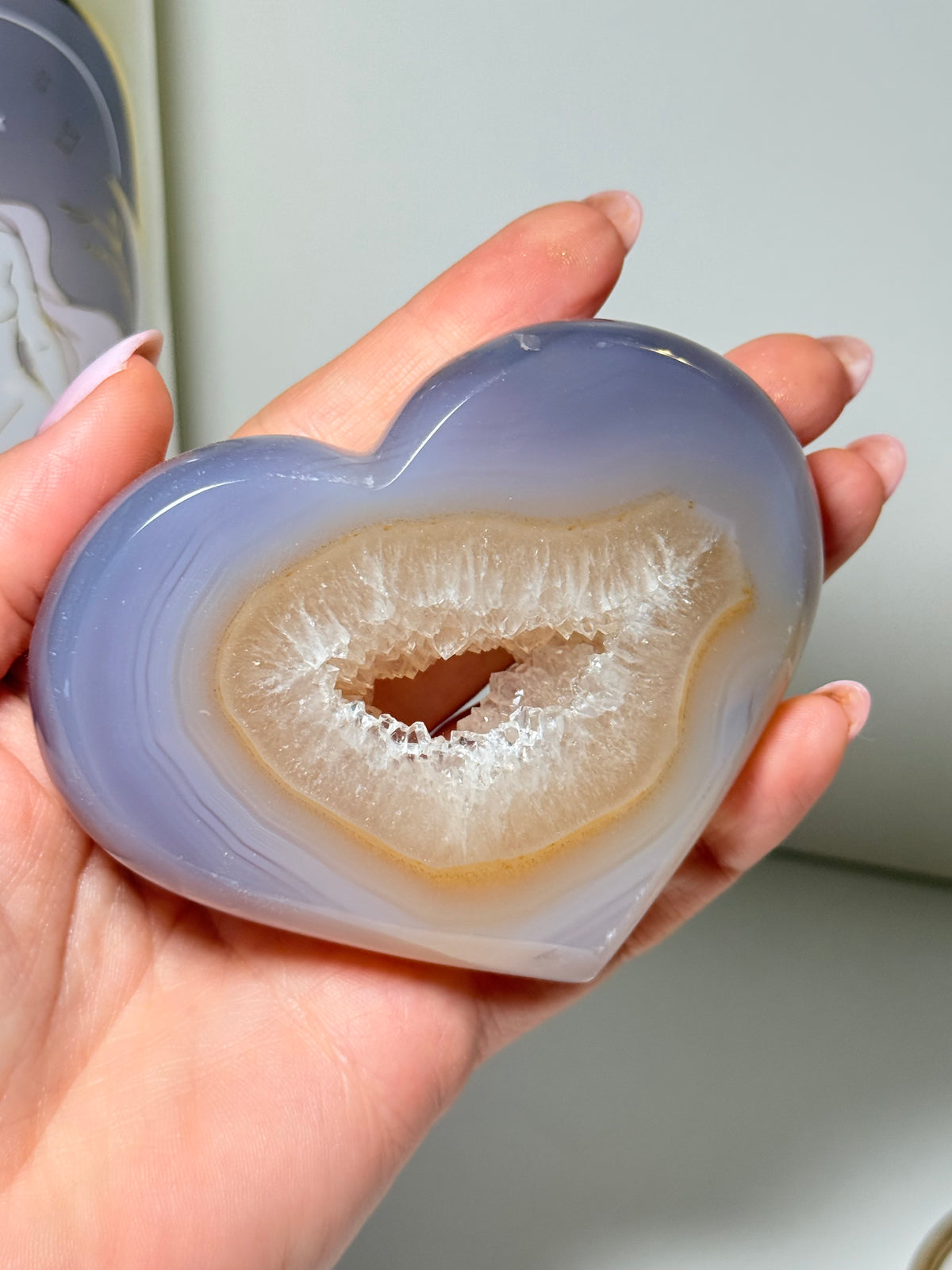 Brazilian Agate Heart With Stand