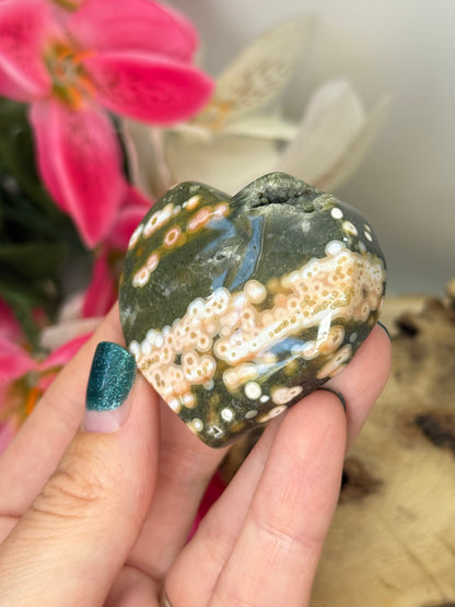 8th Vein Ocean Jasper Heart