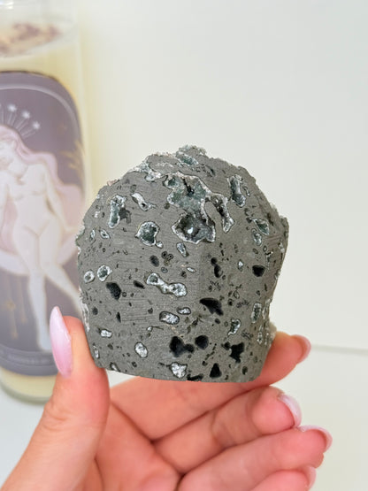 Calcite Coated Green Heulandite