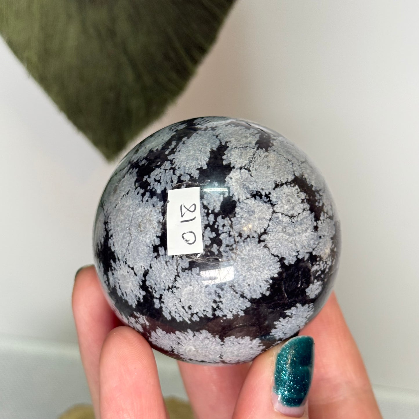 Snowflake Obsidian Sphere