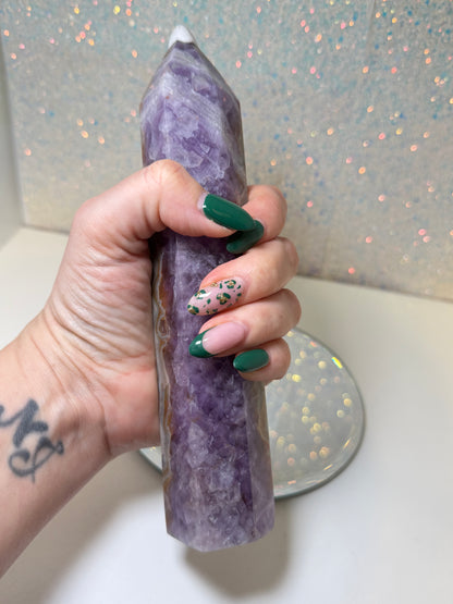 Amethyst / Mexican Lace Agate Large Point