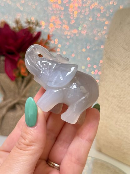 Agate Elephant Carving