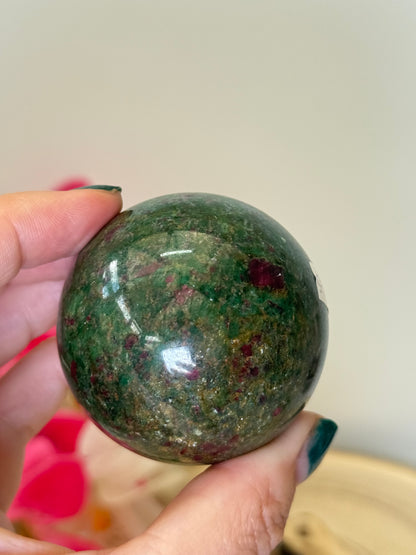 Ruby In Fuschite Sphere