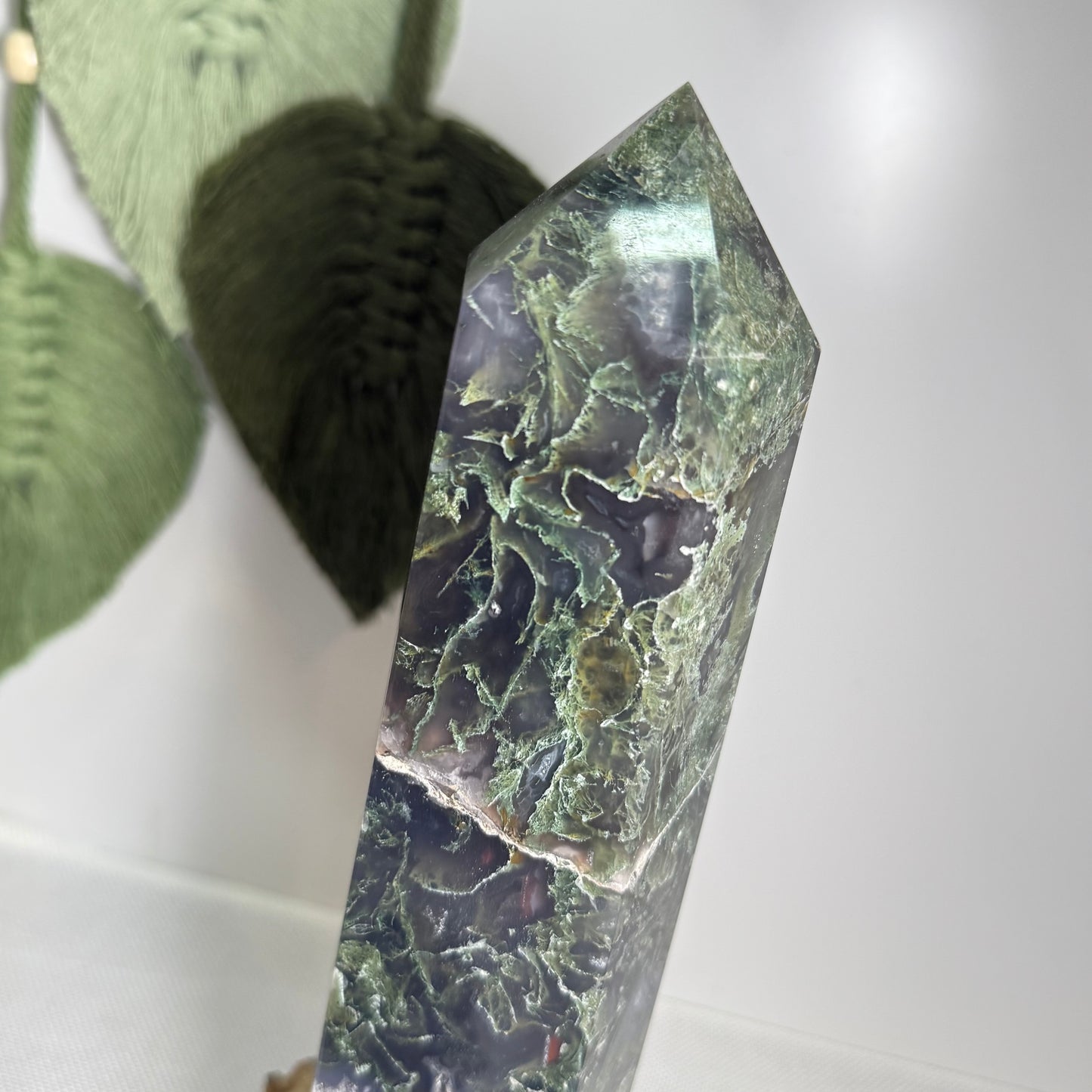 XL Moss Agate Tower