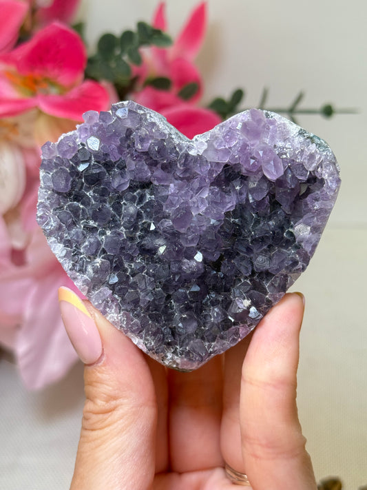 Amethyst Cluster Heart