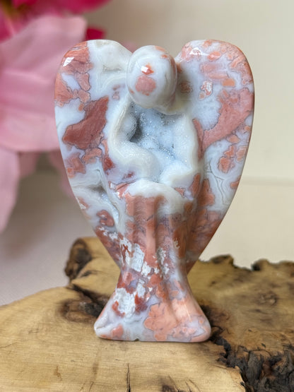 Cotton Candy Agate Angel