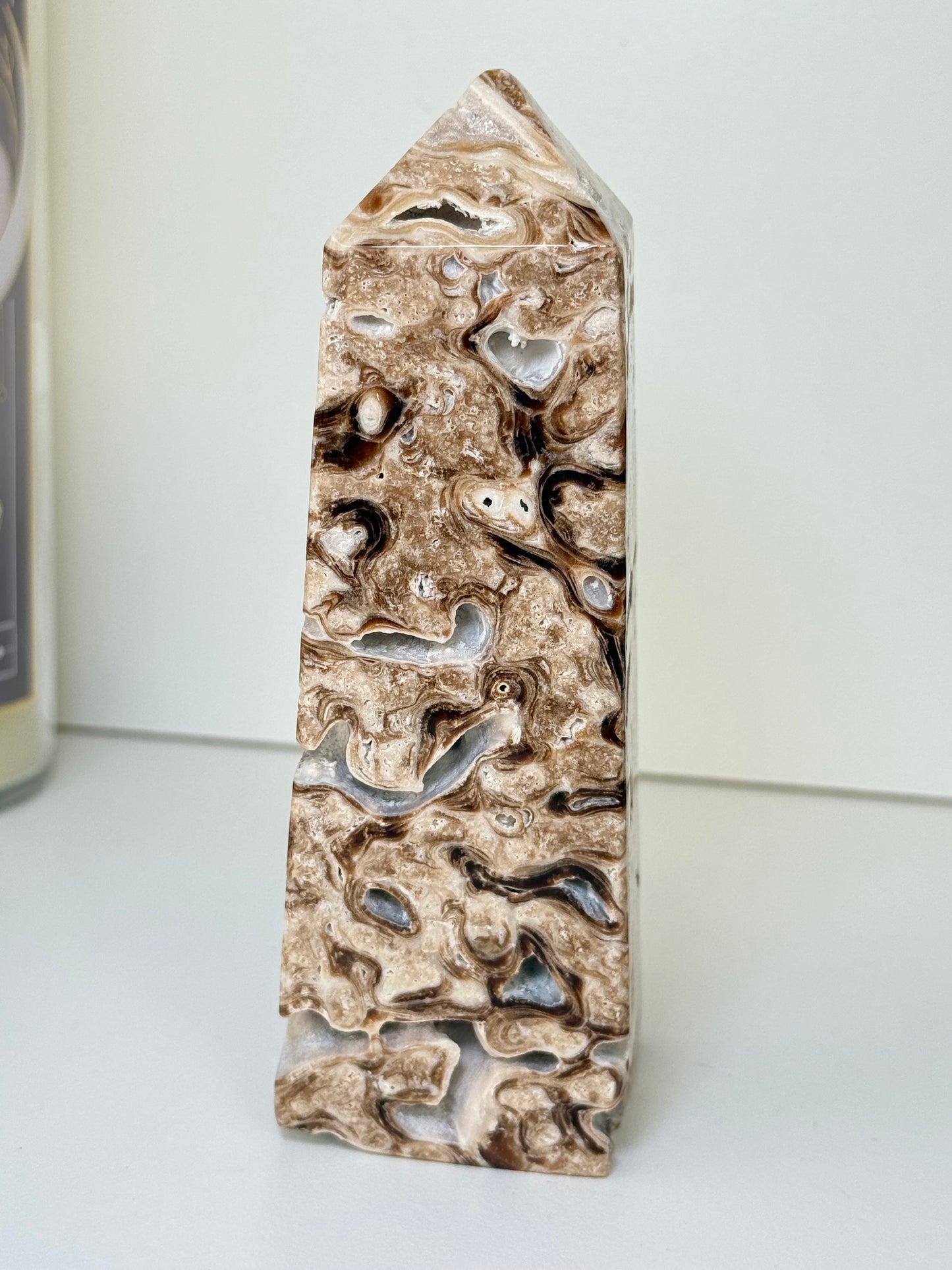 Large Chocolate Calcite Tower