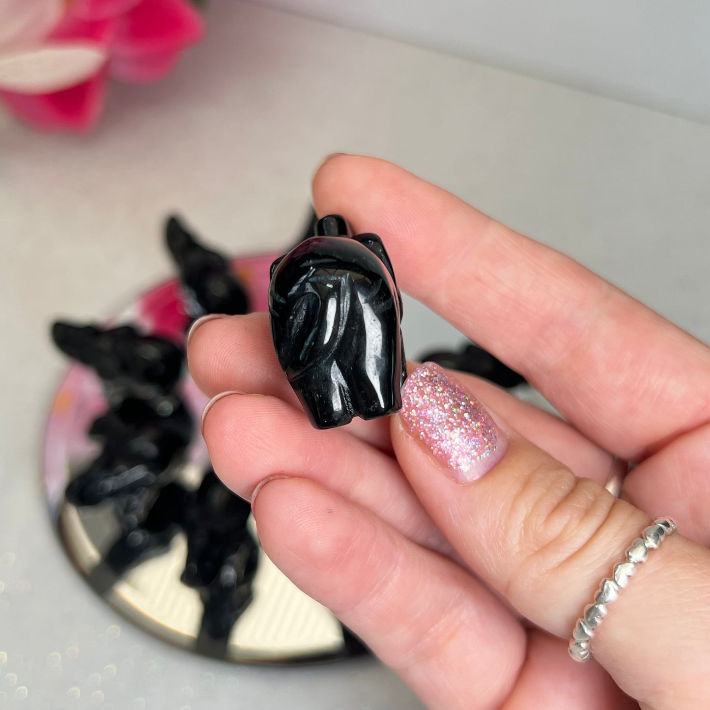 Black Obsidian Elephant