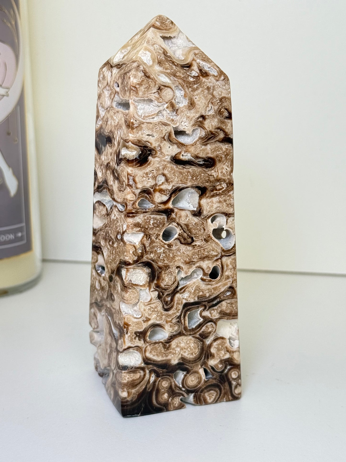 Large Chocolate Calcite Tower