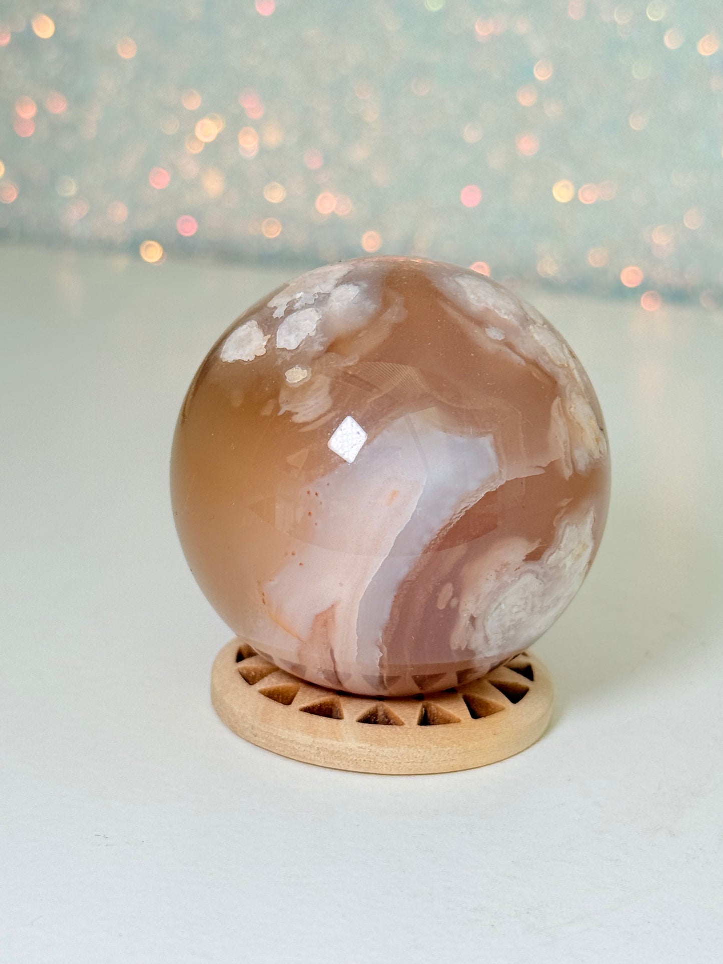 Flower Agate Sphere