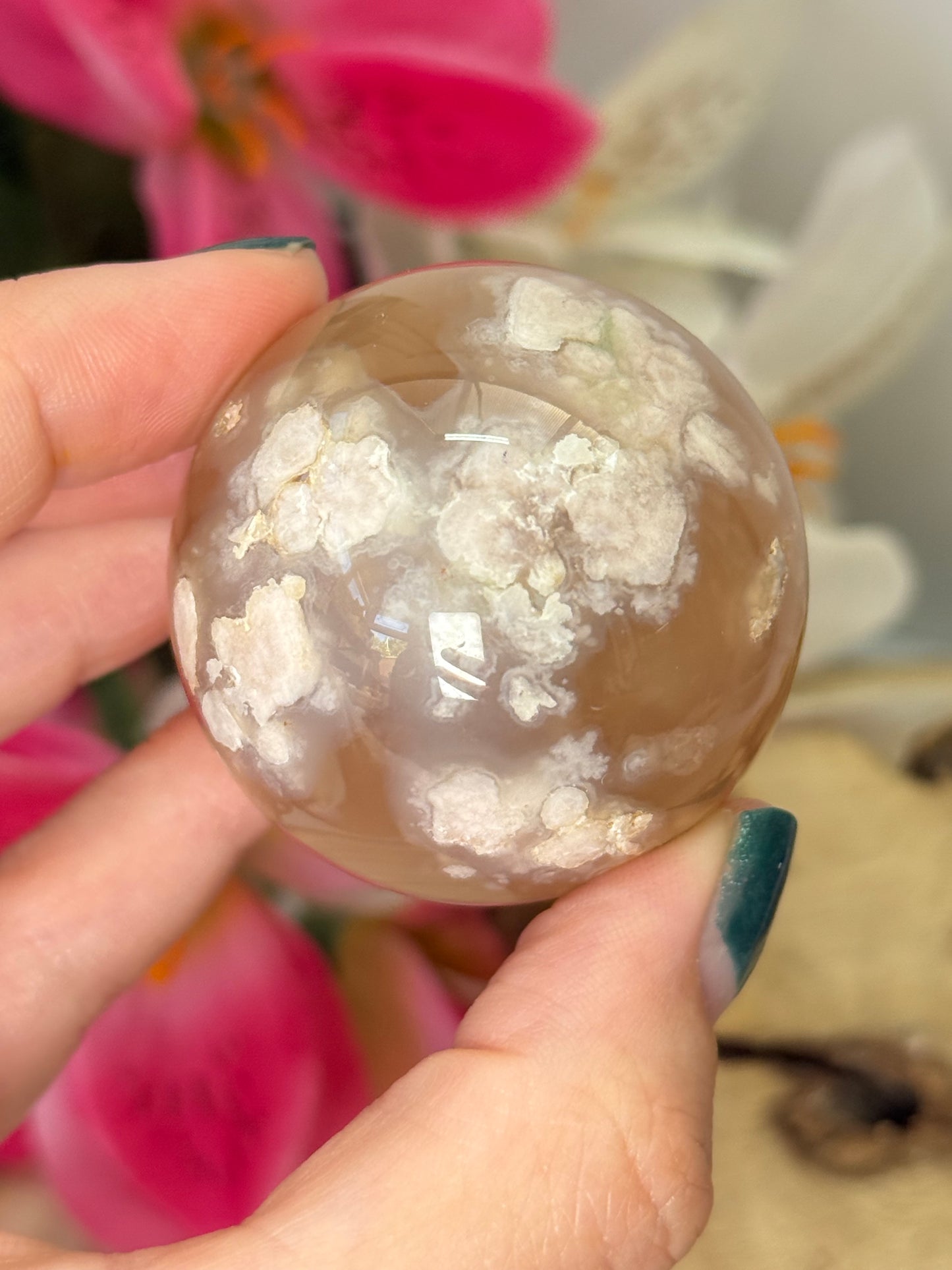 Flower Agate Sphere