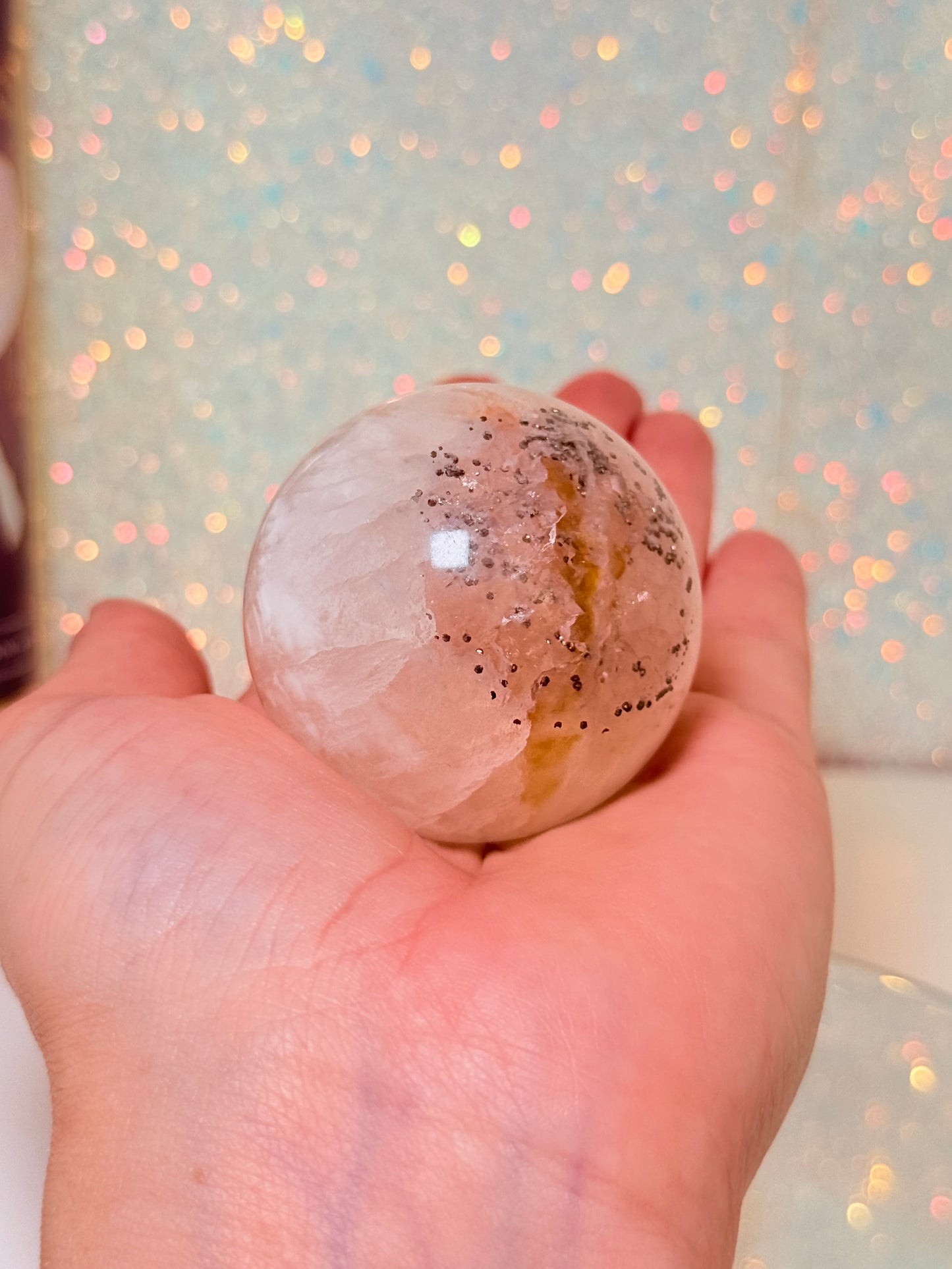 Fluorite Sphere With Pyrite