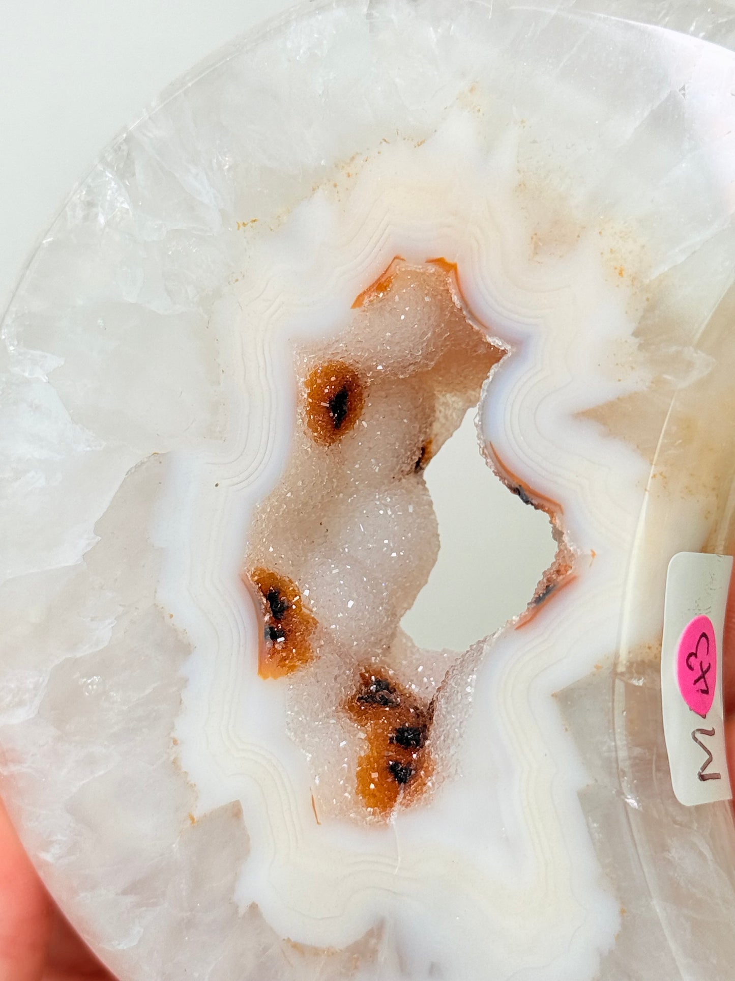 Brazilian Agate Moon On Stand