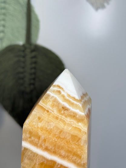 Large Yellow Calcite Tower