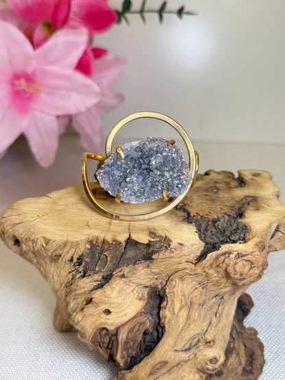 Amethyst Cluster Bangle