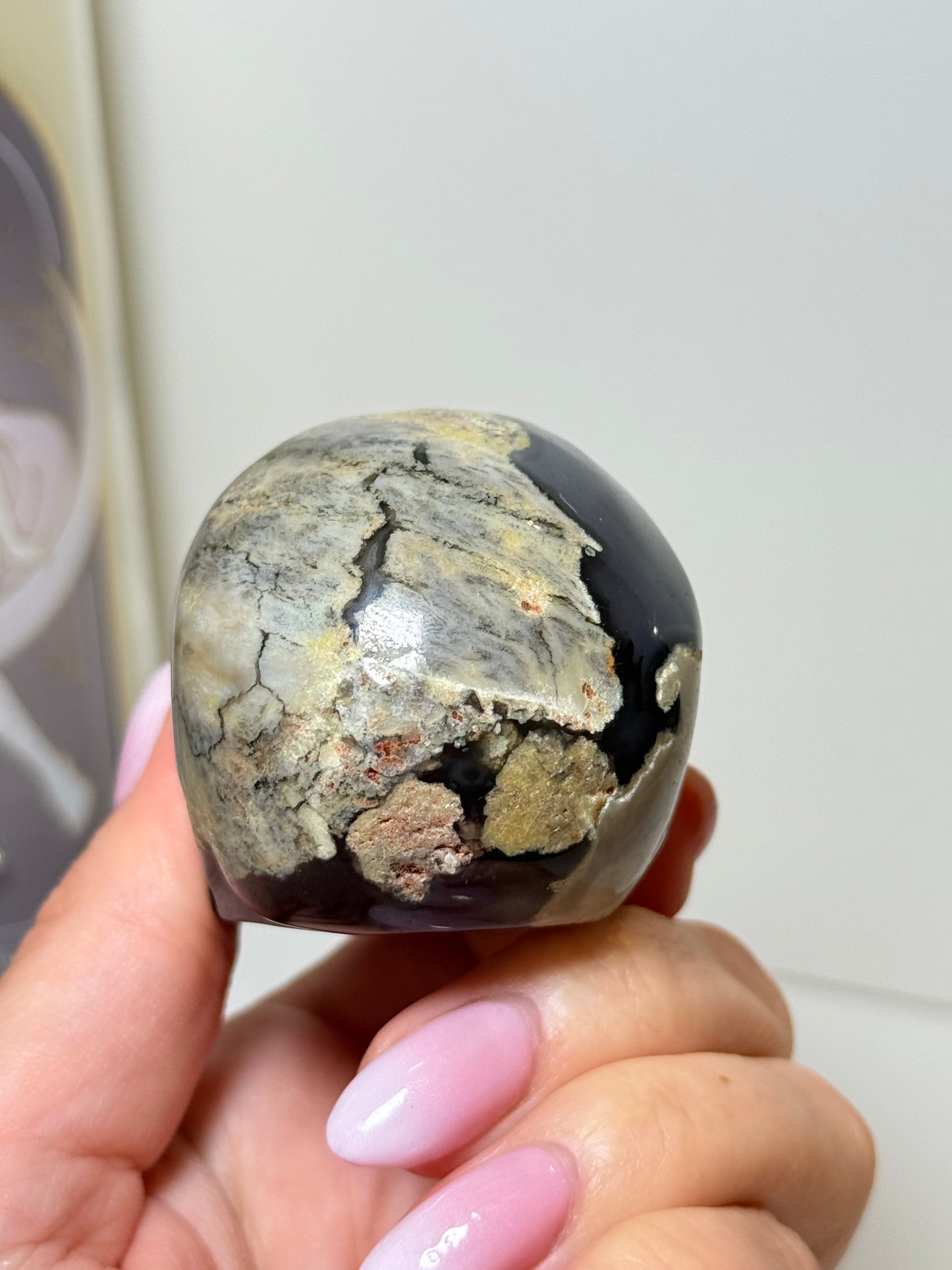 Volcano Agate Skull