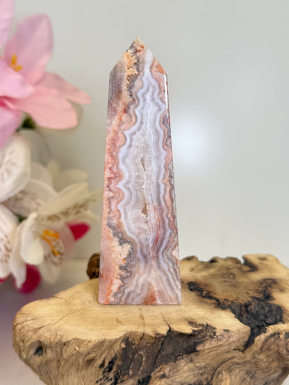 Pink Crazy Lace Agate Tower (Indonesia)