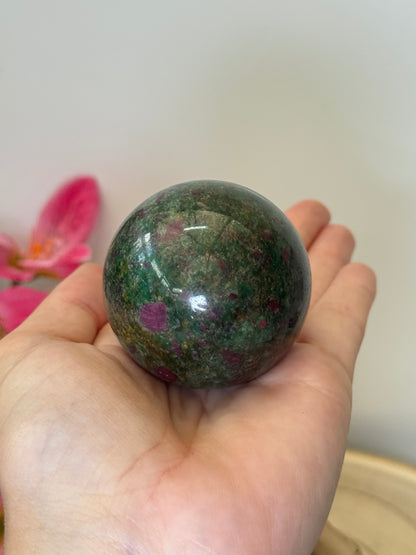 Ruby In Fuschite Sphere