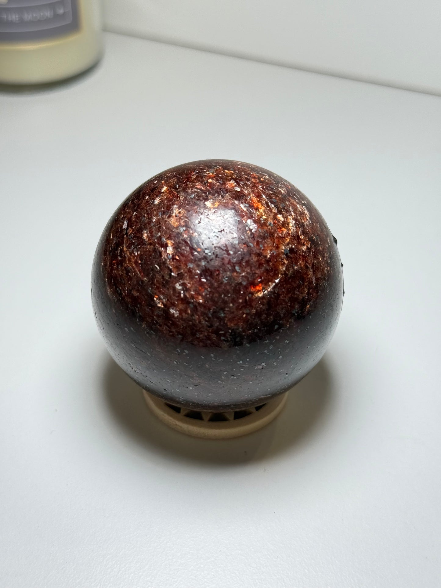 Mica In Garnet Sphere