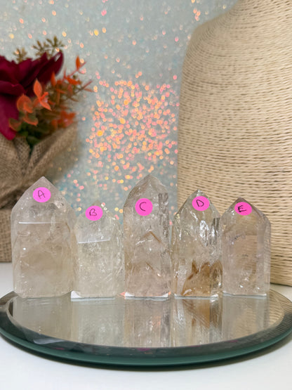 Brazilian Powellite Quartz Point (UV Reactive)