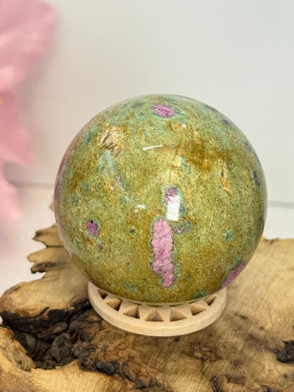 Ruby In Fuschite Sphere