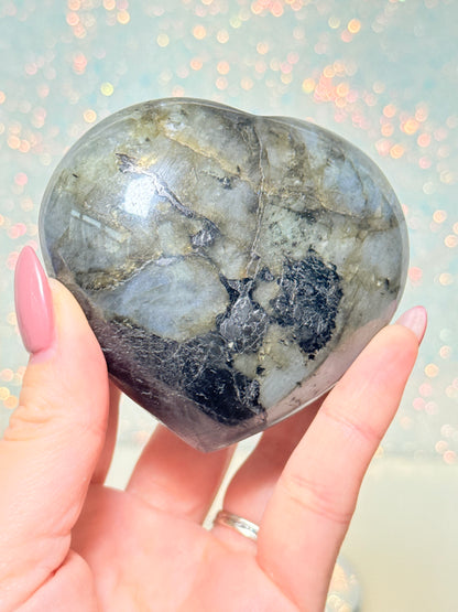 Labradorite Heart