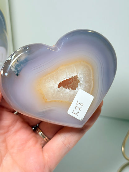 Brazilian Agate Heart With Stand