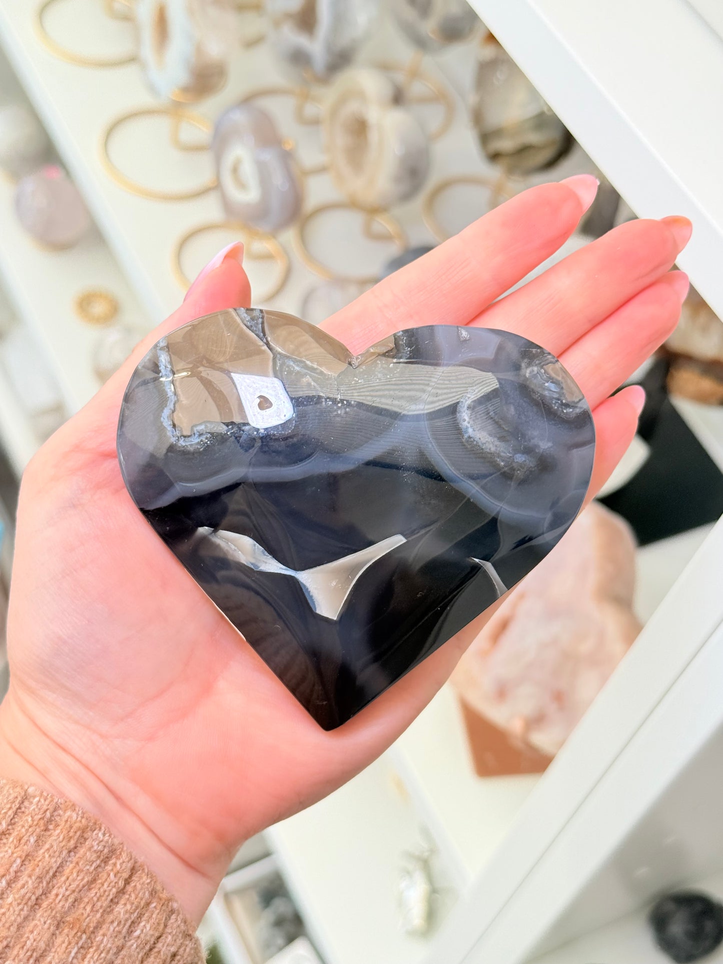 Volcano Agate Heart