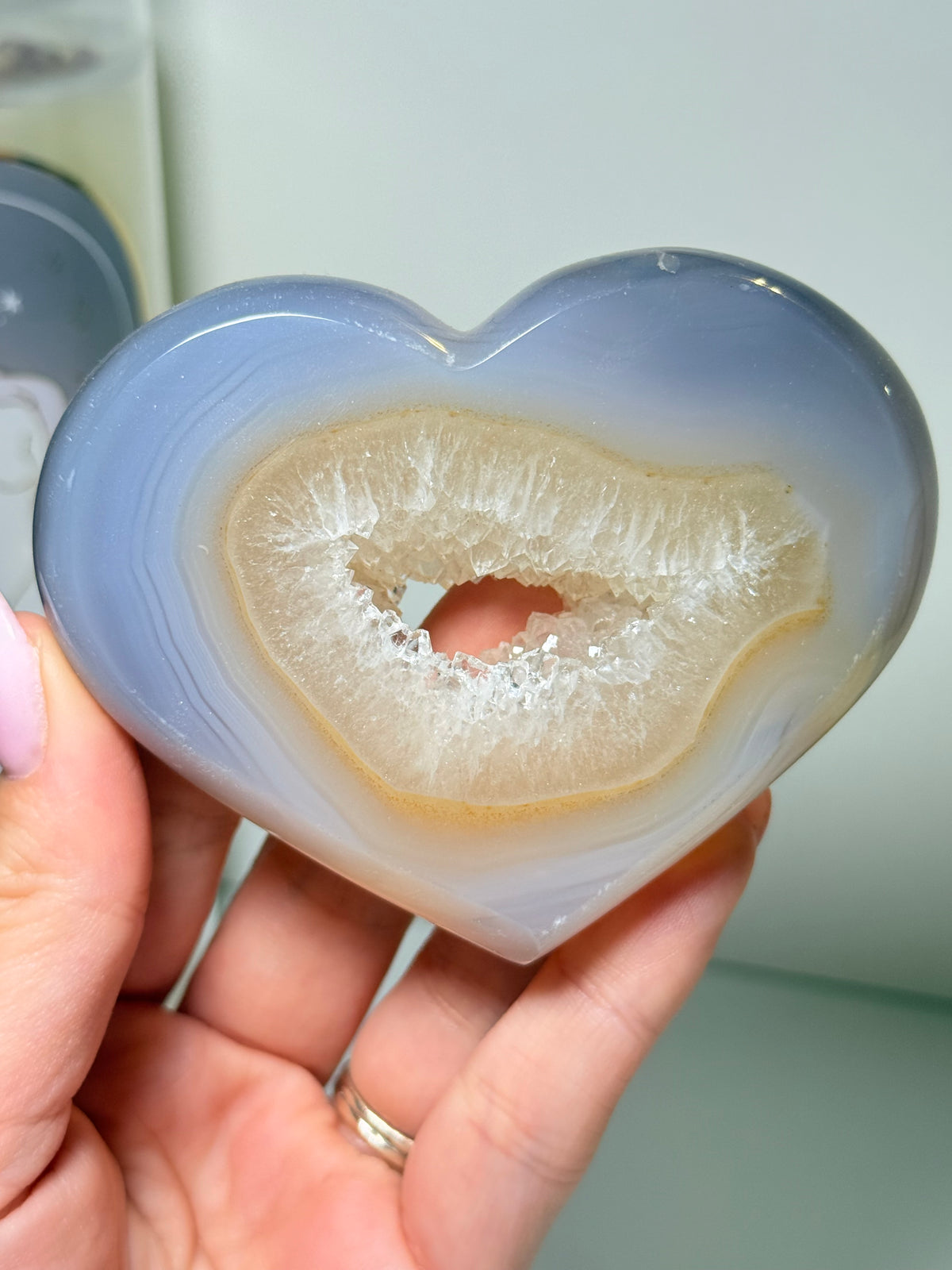 Brazilian Agate Heart With Stand