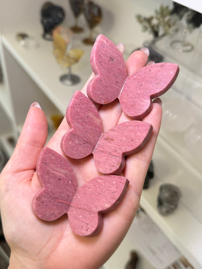 Pink Petrified Wood 3D Butterflies