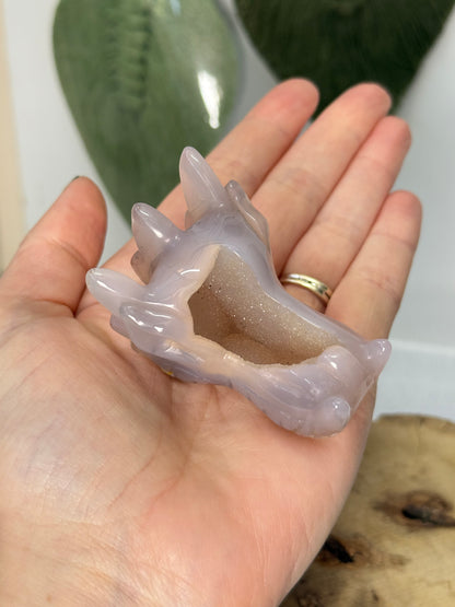 Druzy Agate Dragon Head