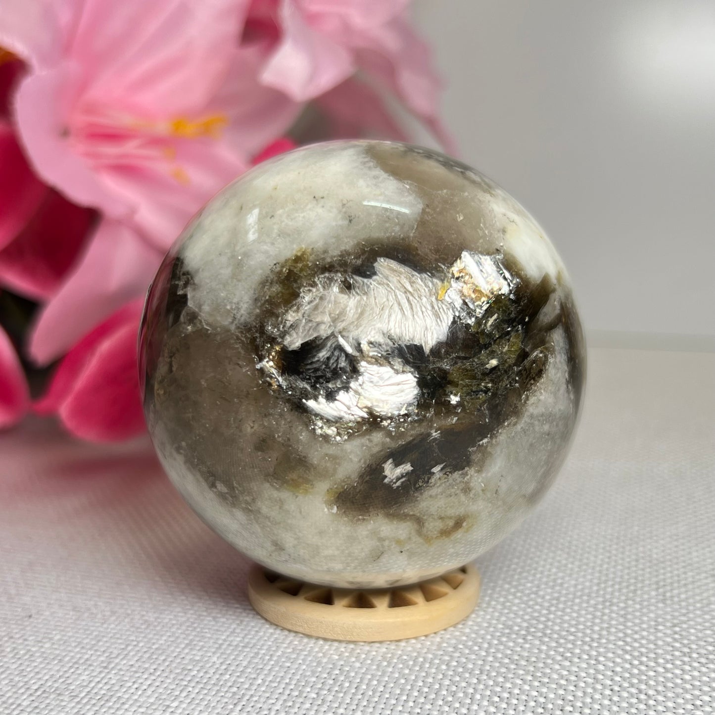 Smoky With Mica Sphere