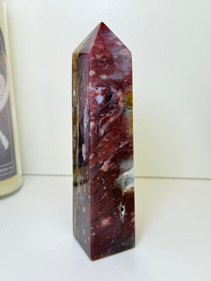 Purple Chalcedony & Jasper Tower (Indonesia)