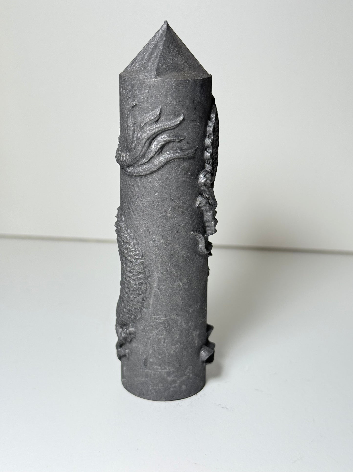 Shungite Point With Carved Dragon