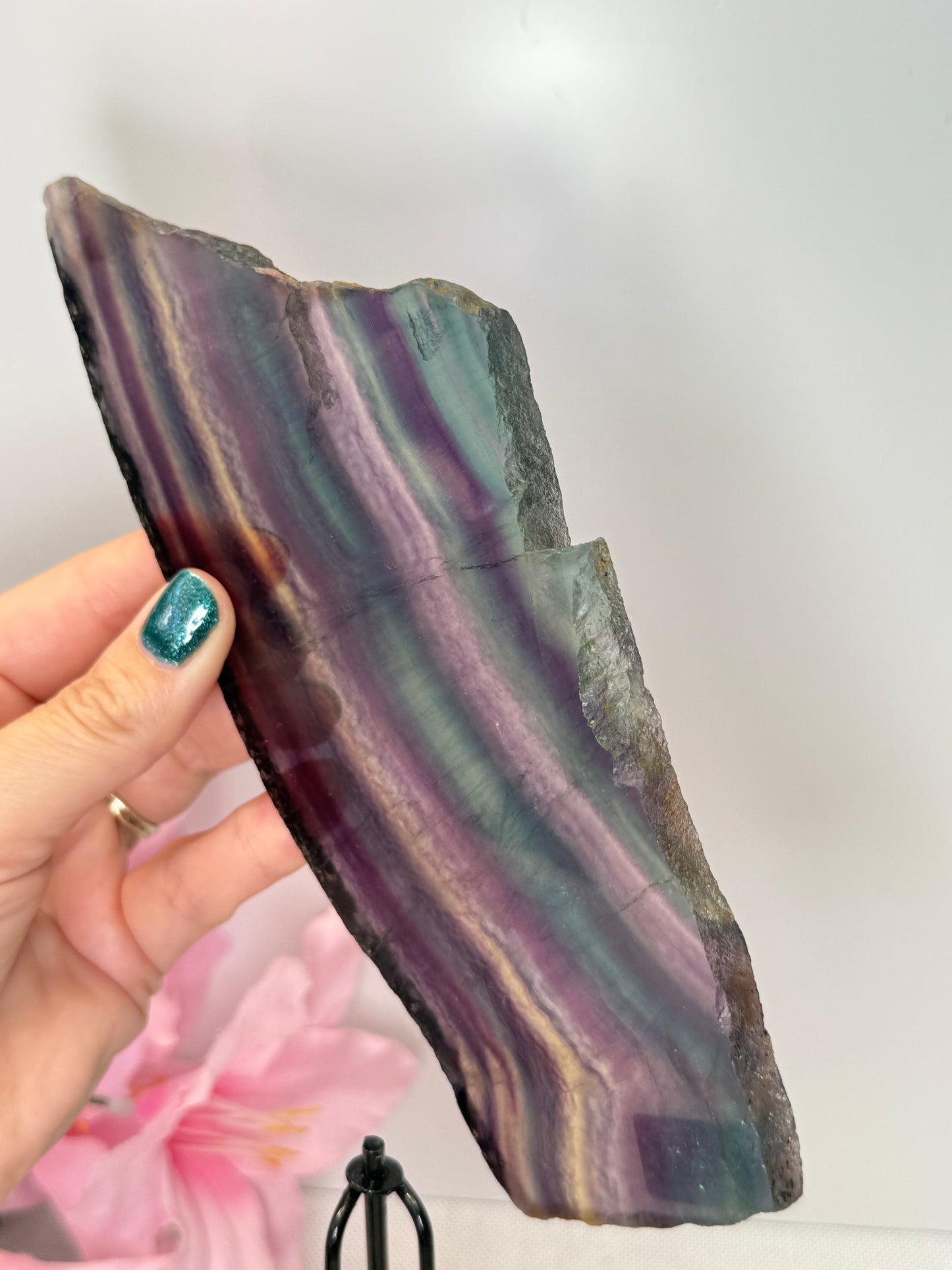 Fluorite Slab With Stand