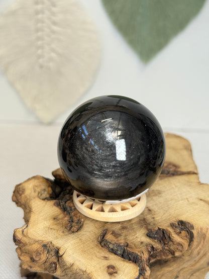 Silver Sheen Obsidian Sphere