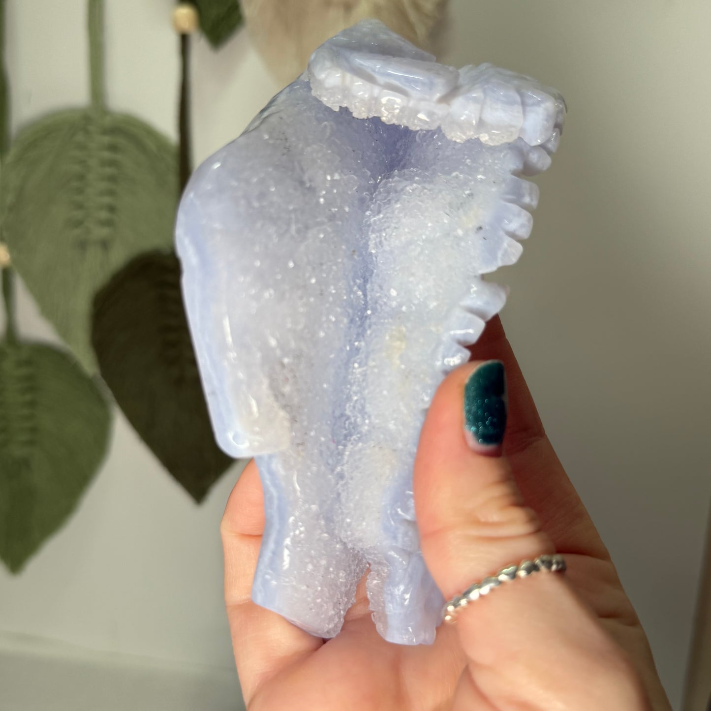 Blue Lace Agate Sea Theme Carving