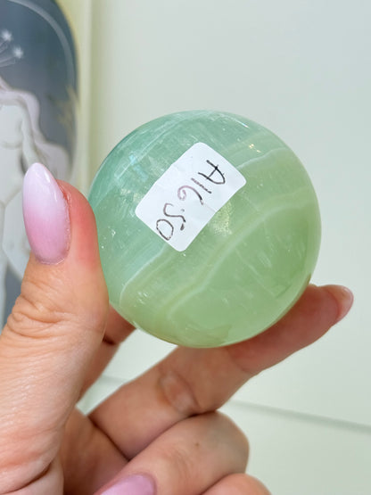 Pistachio Calcite Sphere