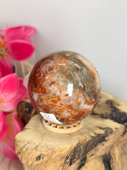 Red Moss Agate Sphere