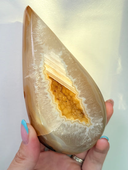 Brazilian Agate Drop With Stand