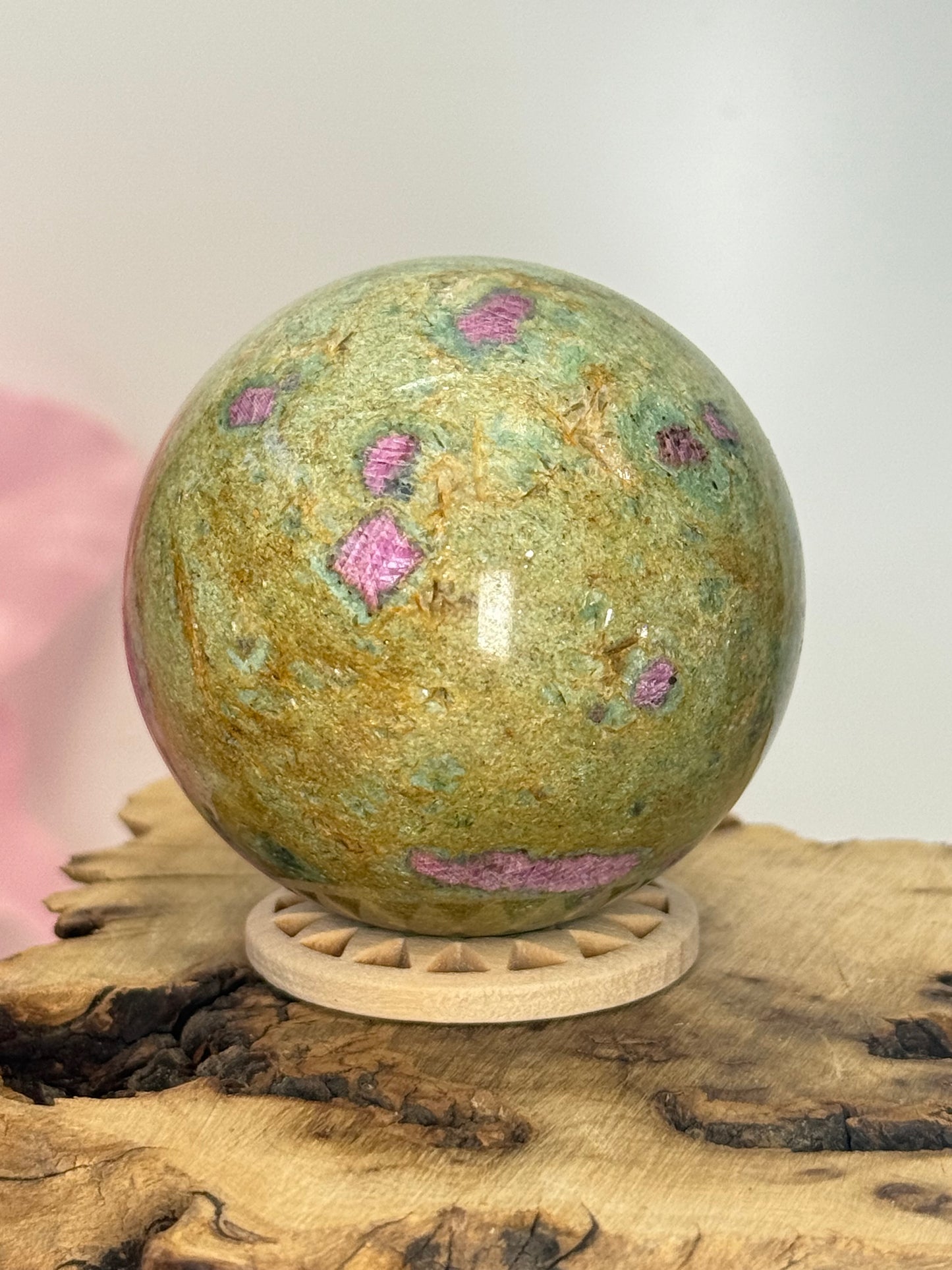 Ruby In Fuschite Sphere