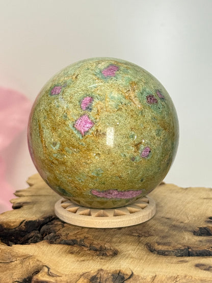 Ruby In Fuschite Sphere