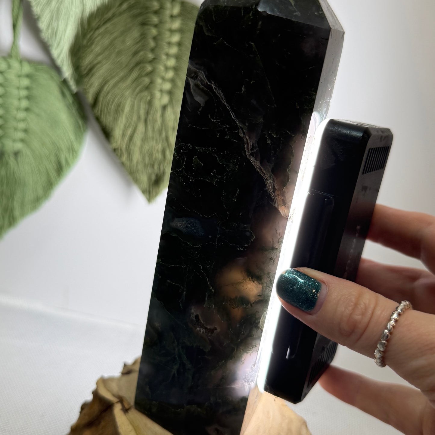 XL Moss Agate Tower