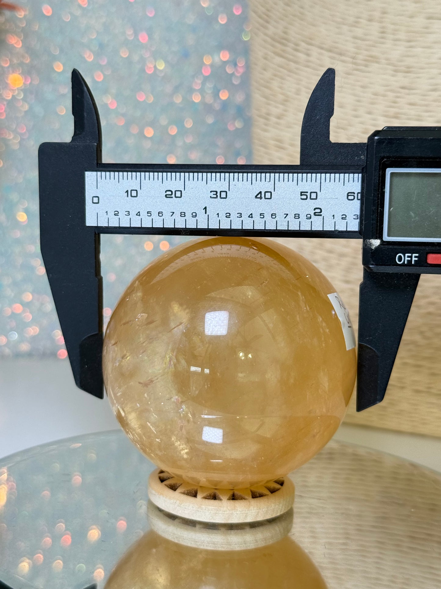 Honey Iceland Spar Sphere