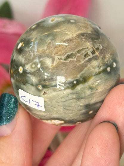 8th Vein Ocean Jasper Sphere