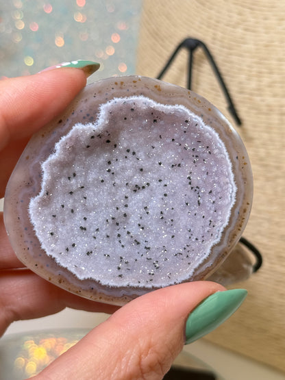 Brazilian Druzy Agate Geode Display Jewellery Box